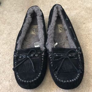 Black UGG moccasins